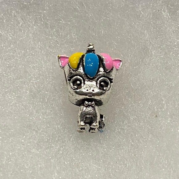 NEW•Silver & enamel Baby Unicorn DIY charm - Picture 3 of 7